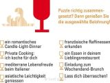 Legespiel Gutscheinpuzzle Dinner