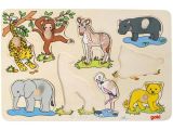 Kinderpuzzle Steckpuzzle Afrikanische Tierkinder