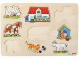 Kinderpuzzle Steckpuzzle Bauernhof