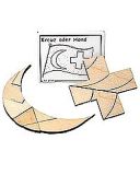 Mini Puzzle Kreuz oder Mond