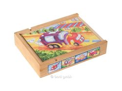 Knobelspiel/Geduldspiel Kinderpuzzle Magnetpuzzle Set Fahrzeuge