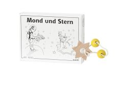Knobelspiel/Geduldspiel Mini Puzzle Mond und Stern