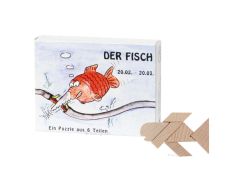Knobelspiel/Geduldspiel Sternzeichen Fisch, Mini Puzzle