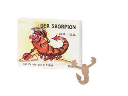 Knobelspiel/Geduldspiel Sternzeichen Skorpion, Mini Puzzle