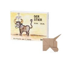 Knobelspiel/Geduldspiel Sternzeichen Stier, Mini Puzzle