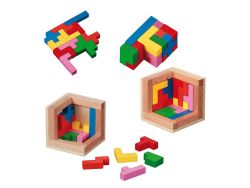Knobelspiel/Geduldspiel Packwürfel Pentominos Puzzle