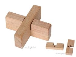 Knobelspiel/Geduldspiel Puzzle mit Trick Mini Drehkreuz